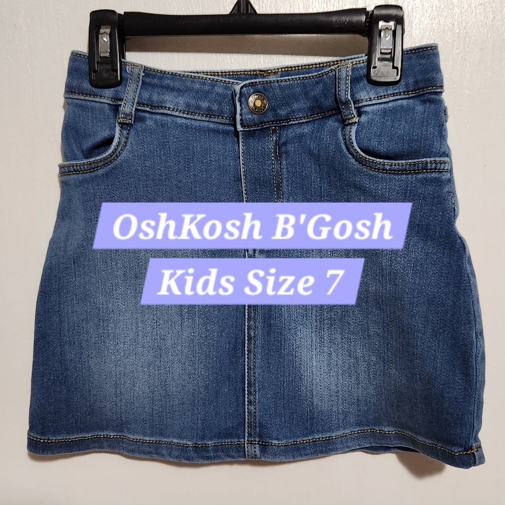 Girls Size 7 Jean Skirt Kids Osh Kosh
